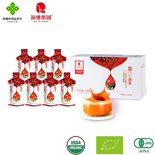 Runde Manor's Organic Fresh Goji Berry Puree - A Premium Health Beverage